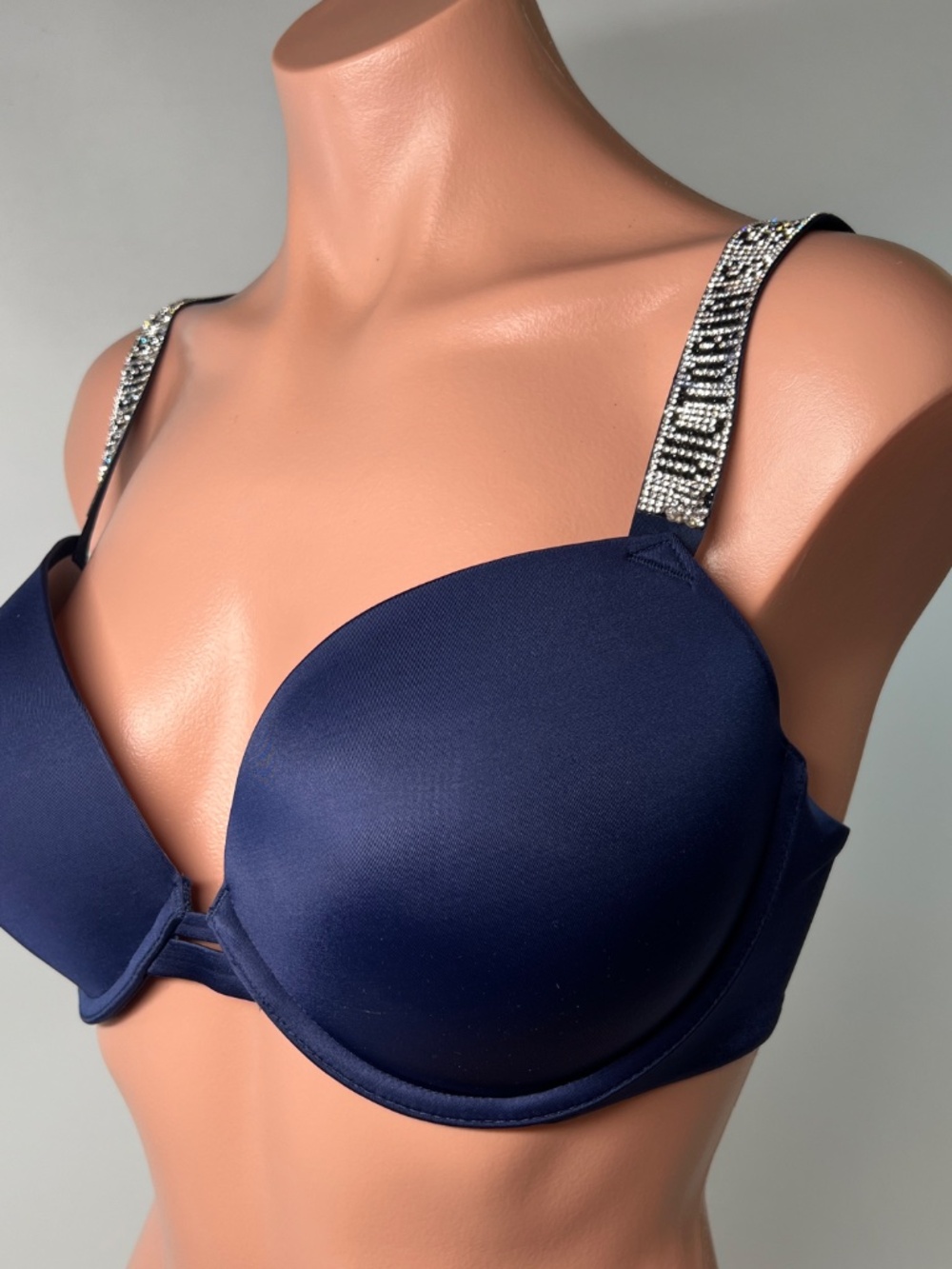 Victoria's Secret Very Sexy Push Up Shine Rhinestone Straps Bra 34DD - Picture 3 of 15